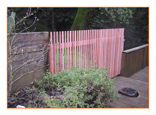 Redwood Picket Fence